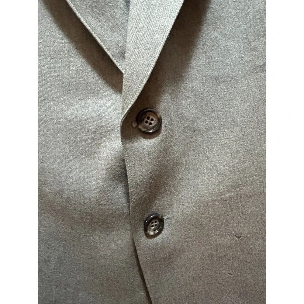 Lucasini Men's 2 Piece Suit Jacket- Worsted Wool - Sport Coat & Vest - Size: 44R